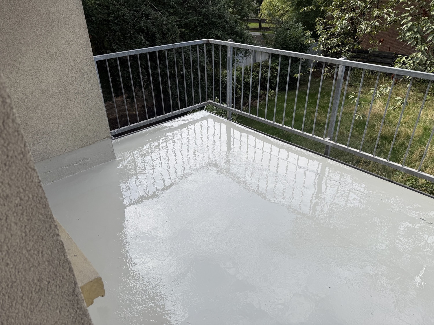 Balkon nach der Abdichtung