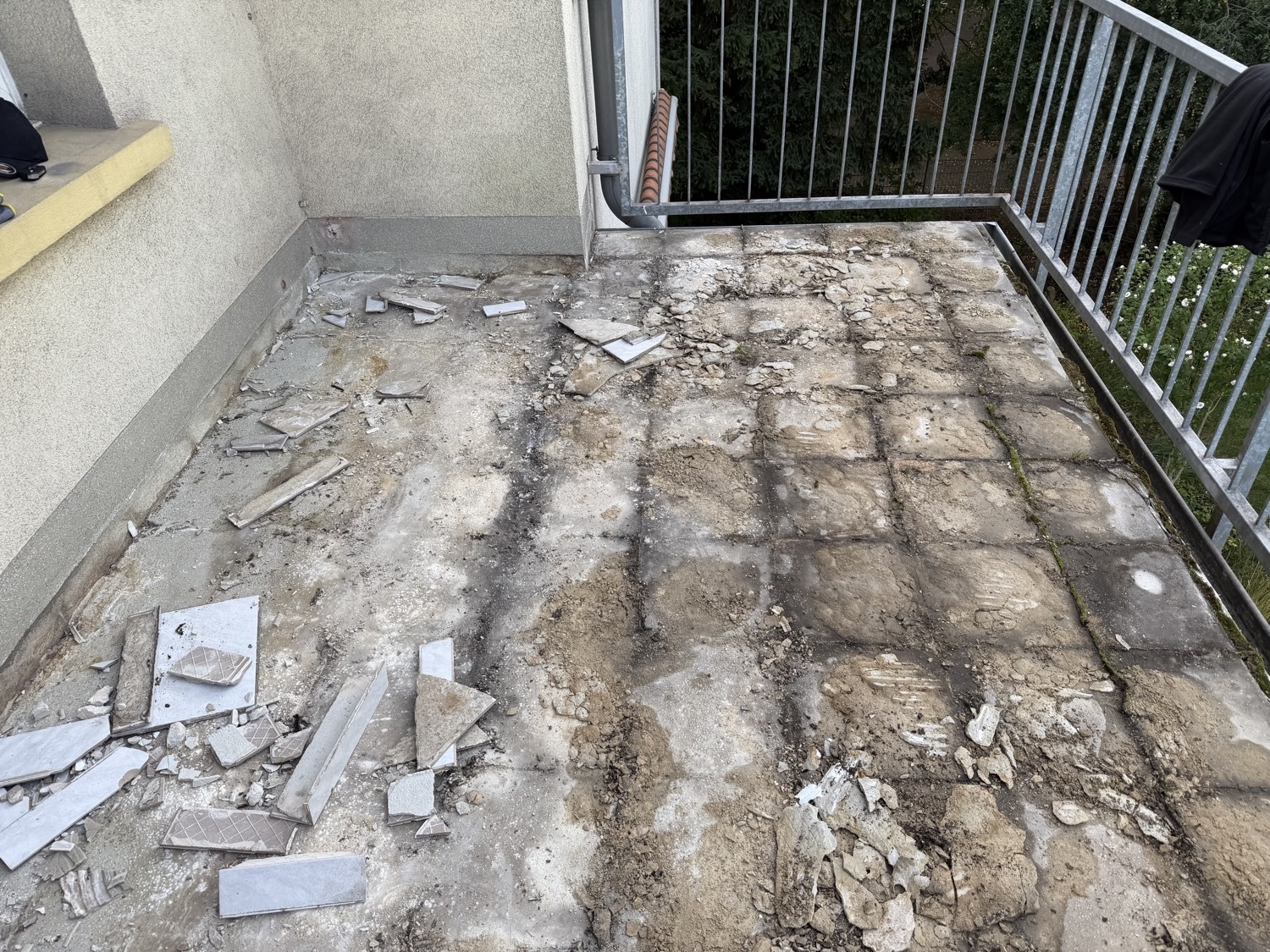 Balkon vor der Abdichtung